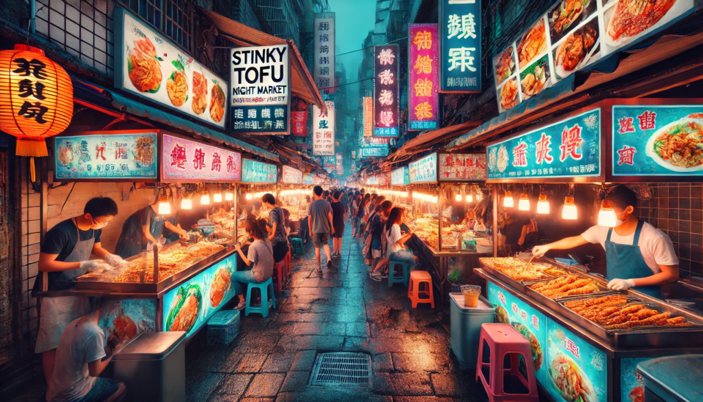 士林夜市の屋台風景