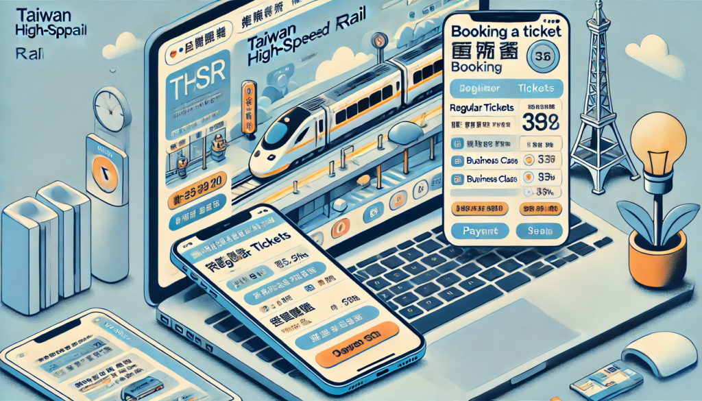 台湾新幹線の予約手順画面