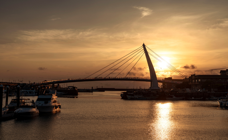 淡水の美しい夕日