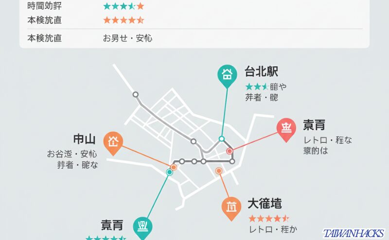 【一覧表】5大エリアを時間と体験価値で辛口採点