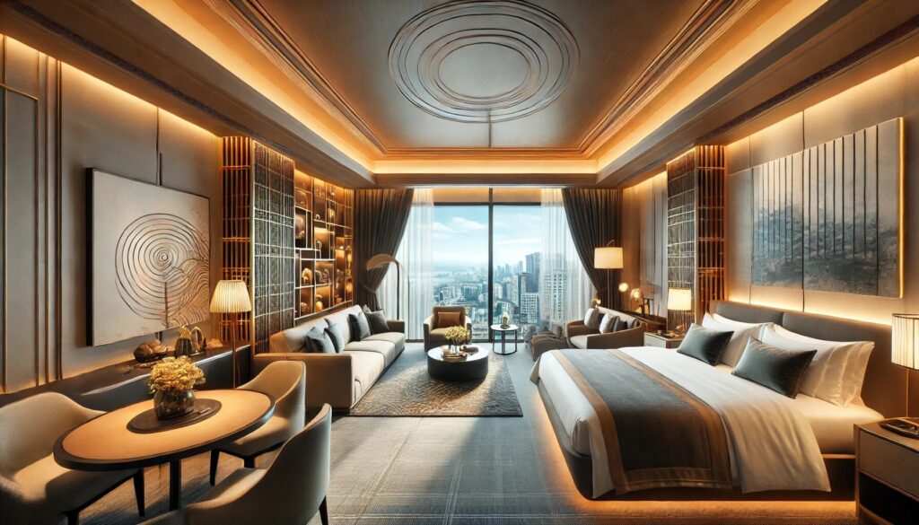 シェラトングランド台北ホテルのファミリールーム内観