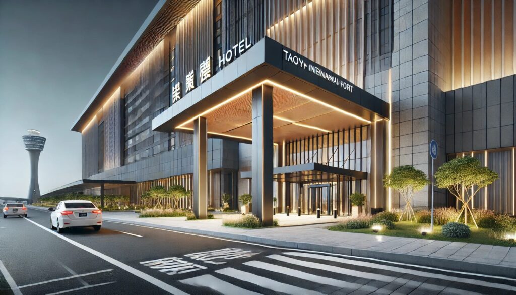 桃園国際空港付近のホテル外観
