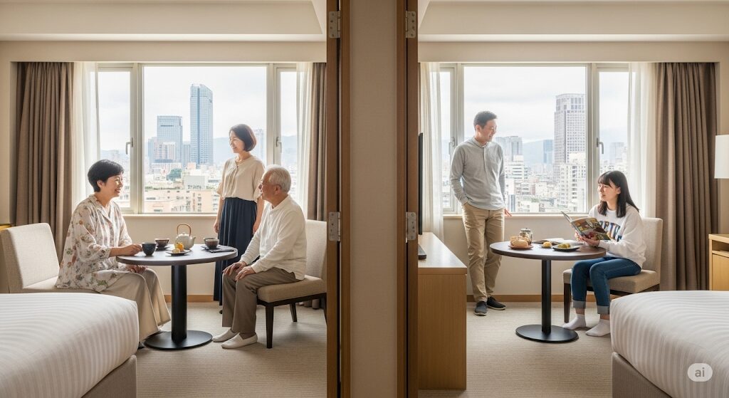 三世代旅行と台北のコネクティングルーム