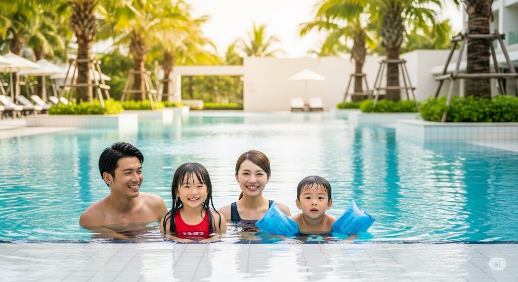 台湾のホテルはプール付きが子連れに人気