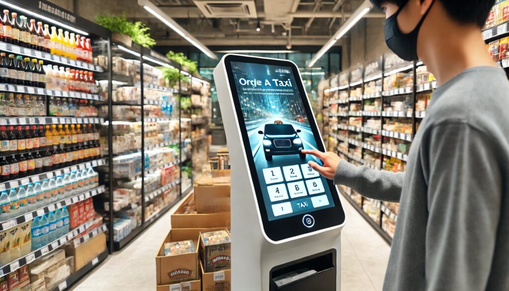 コンビニ端末を使ってタクシーを呼ぶ手順